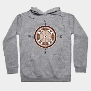 Take me to the trail, hiking compass rose Hoodie